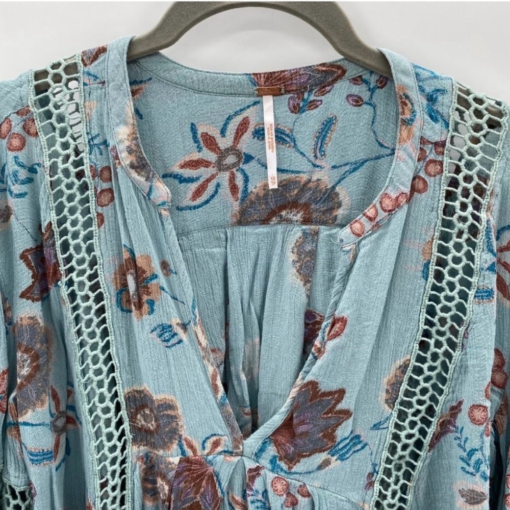 Free People Just the Two of Us Floral Boho Dress/Tunic Xsmall - Picture 9 of 9